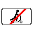 Дорожный знак 8.28 «Кроме лиц, использующих  для передвижения средства  индивидуальной мобильности» (металл 0,8 мм, II типоразмер: 350х700 мм, С/О пленка: тип Б высокоинтенсив.)